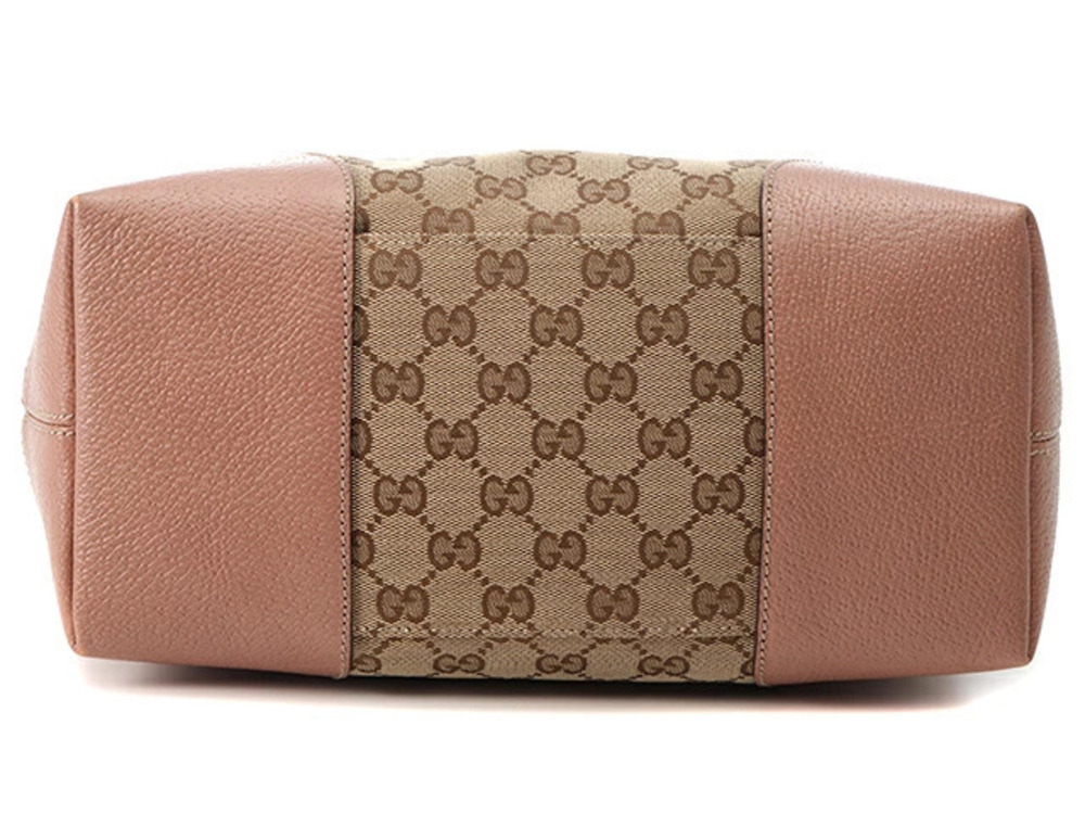 Gucci Bree Convertible Top Handle Bag GG canvas pink leather Brown - Picture 3 of 9
